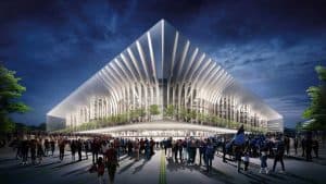 concept del nuovo stadio di Milan e inter